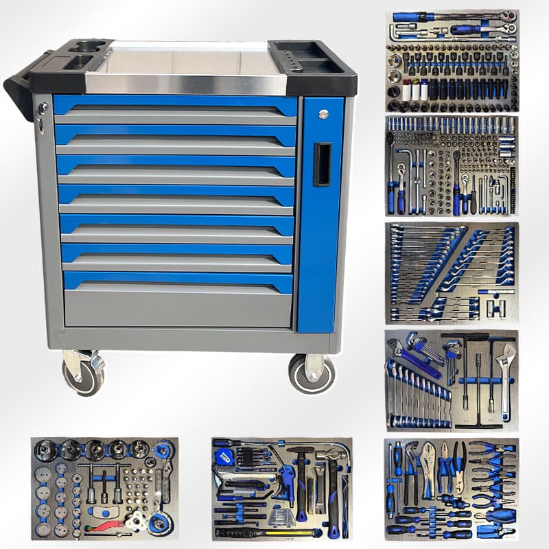 526 pieces of auto repair combination kit repair tool cart