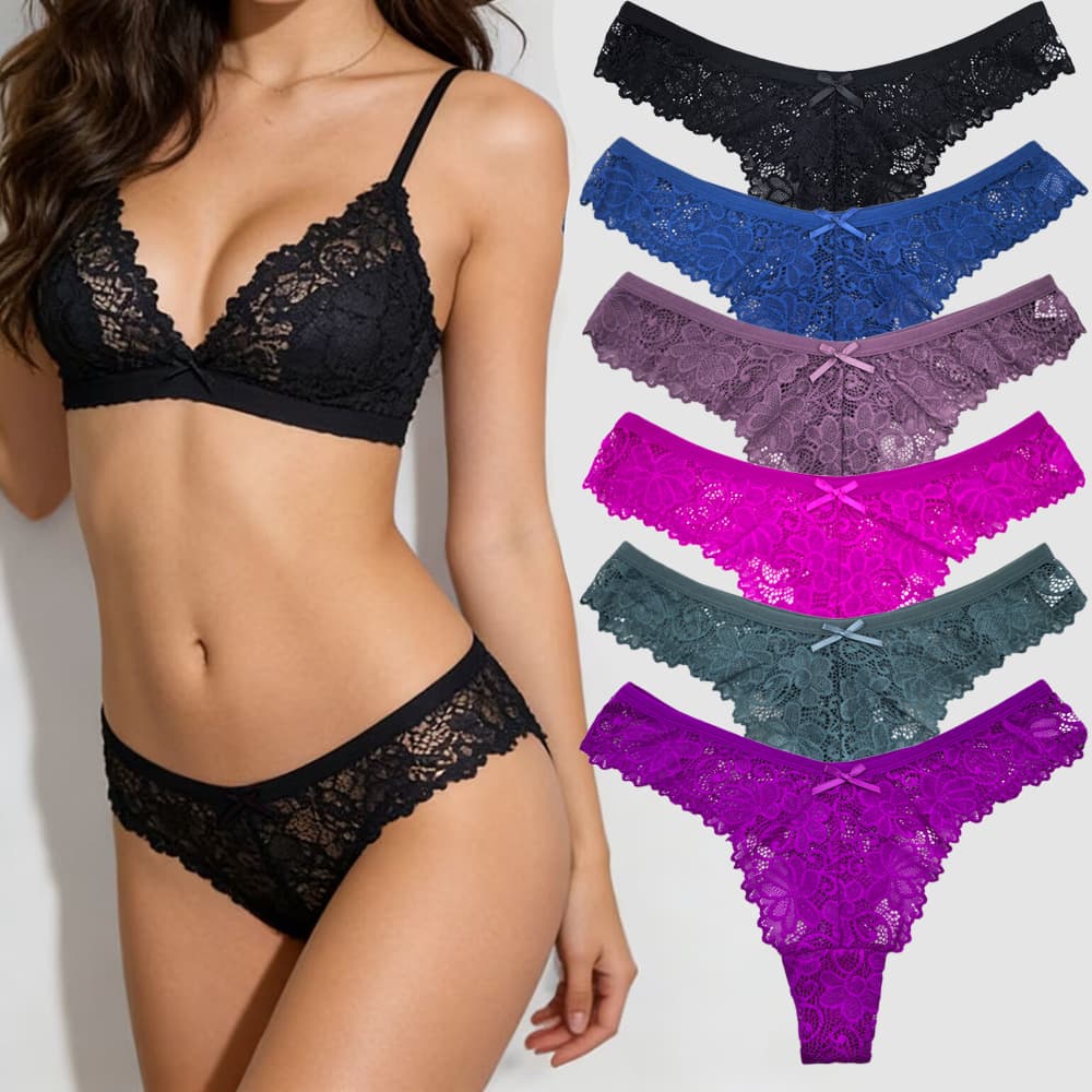 Factory Direct Women's Thong Lingerie Sexy Lace Thong for Export Wholesale Women's T-back / Thong