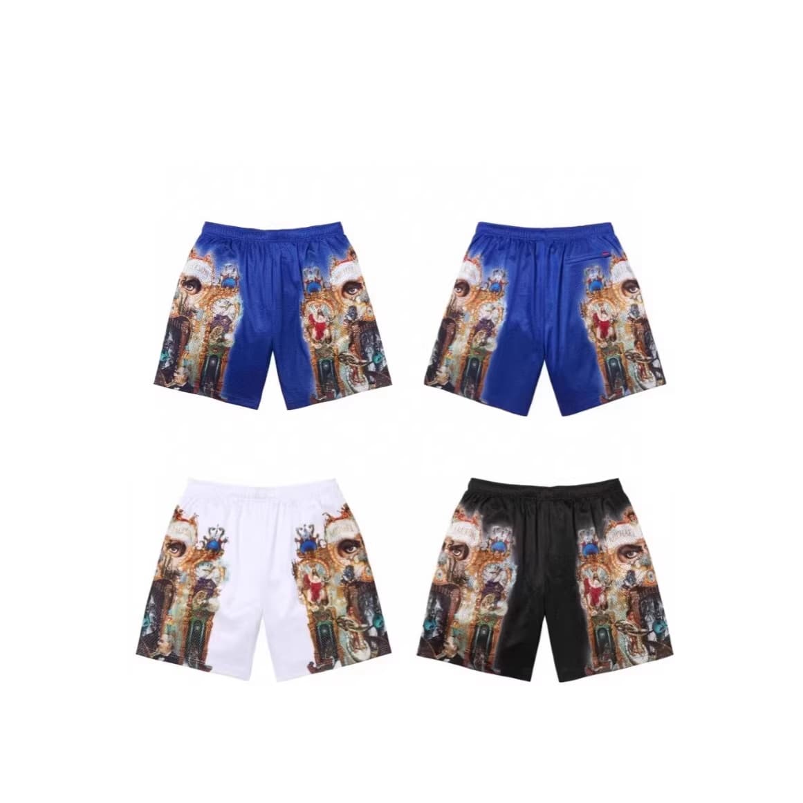 sup Michael Jackson co-branded Dangerous Mesh Short printed pattern mesh shorts