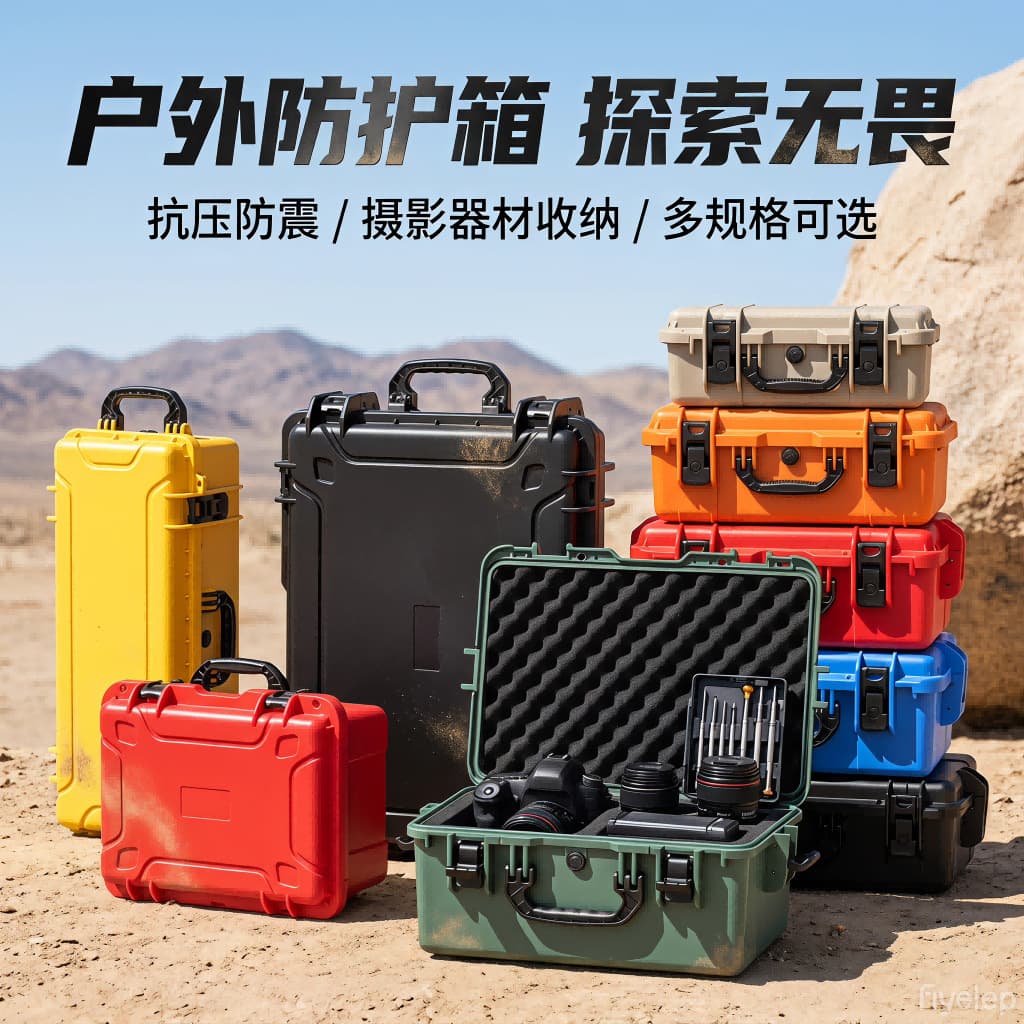 Customizable safety protection box for camera instruments and thickened PP plastic hand tool storage box with large capacity