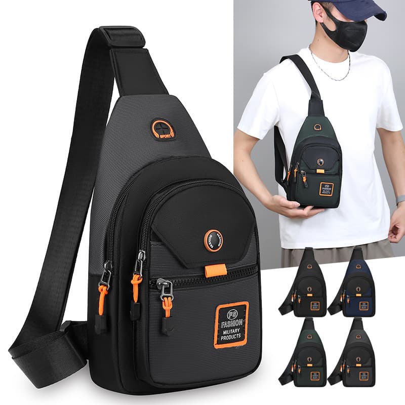 Men's Chest Bag Crossbody Sling Bag Sports Small Bag Casual Backpack Waist Pack Oxford Small Shoulder Bag for Women