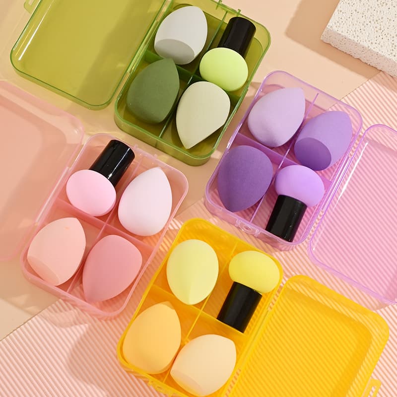 Makeup Sponge Set - Super Soft, Non-Absorbent Blender Sponge for Foundation, Cushion, and Mushroom Puff - Beauty Tool Kit