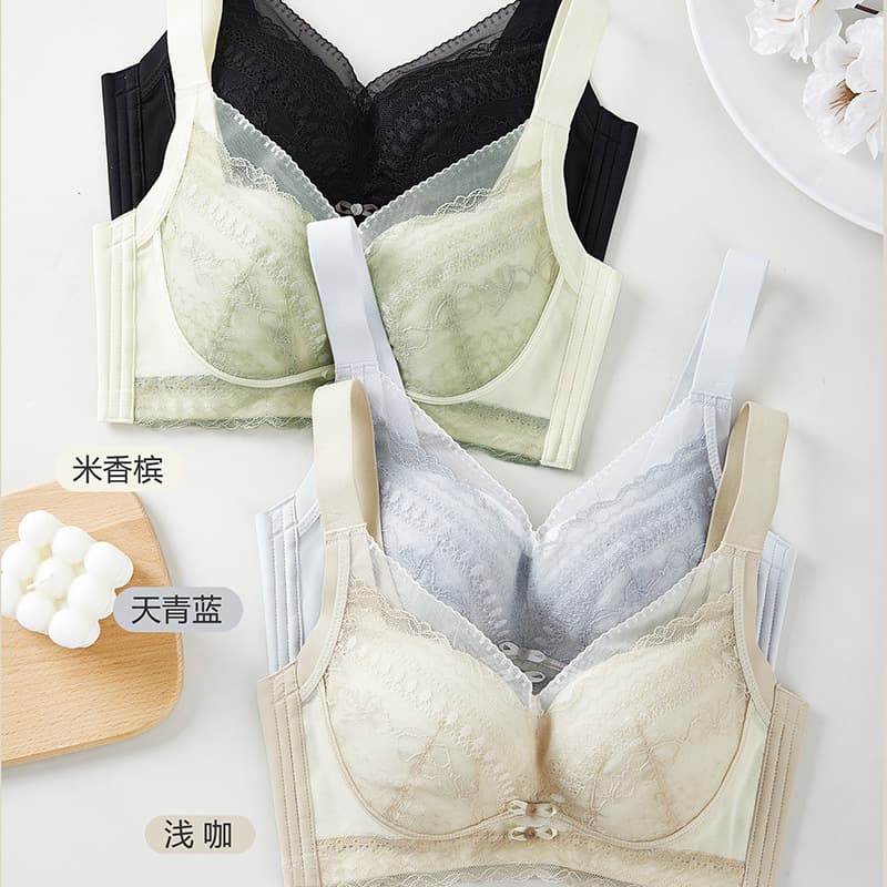 2313 New Non-Magnetic C Cup Large Size Bra for Women, Ultra-Thin Air Cup, Wire-Free, Non-Magnetic, Push-Up Bra