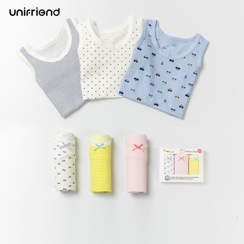 Unifriend Children's Cotton Vest Undershirt, Baby Belly Protector, Pure Cotton, Boys and Girls, Sleeveless Top, Class A