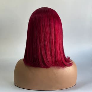 13x4 99J Bob Full Human Hair Wig Bob Wig Human Hair Transparent Lace Wig Fashion for Women
