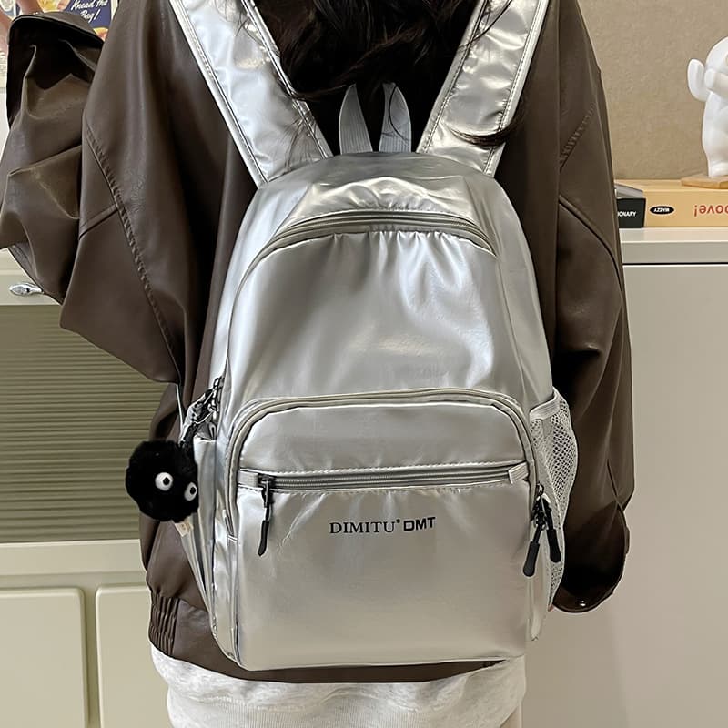 2026 New Solid Color Lightweight Backpack for Middle School and College Students, Ruiying Travel Large Capacity Fashion