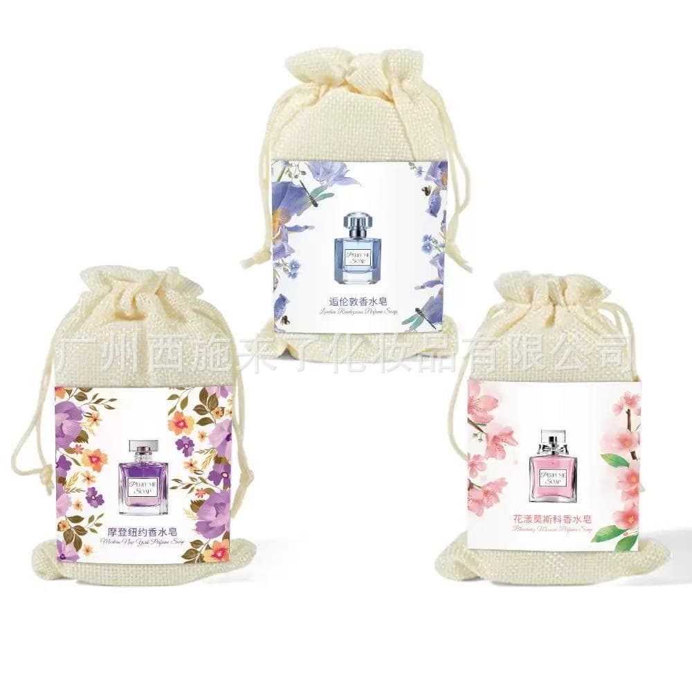 OEM Customized Flower Moscow Perfume Soap Gift Box Set Natural Fragrance Handmade Facial Soap Souvenir Gift