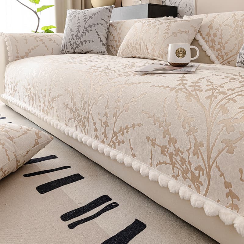 French Chenille Sofa Pad, Four-Season Universal Sofa Cover, Anti-Slip Cushion, Sofa Mat, 2026 New Style