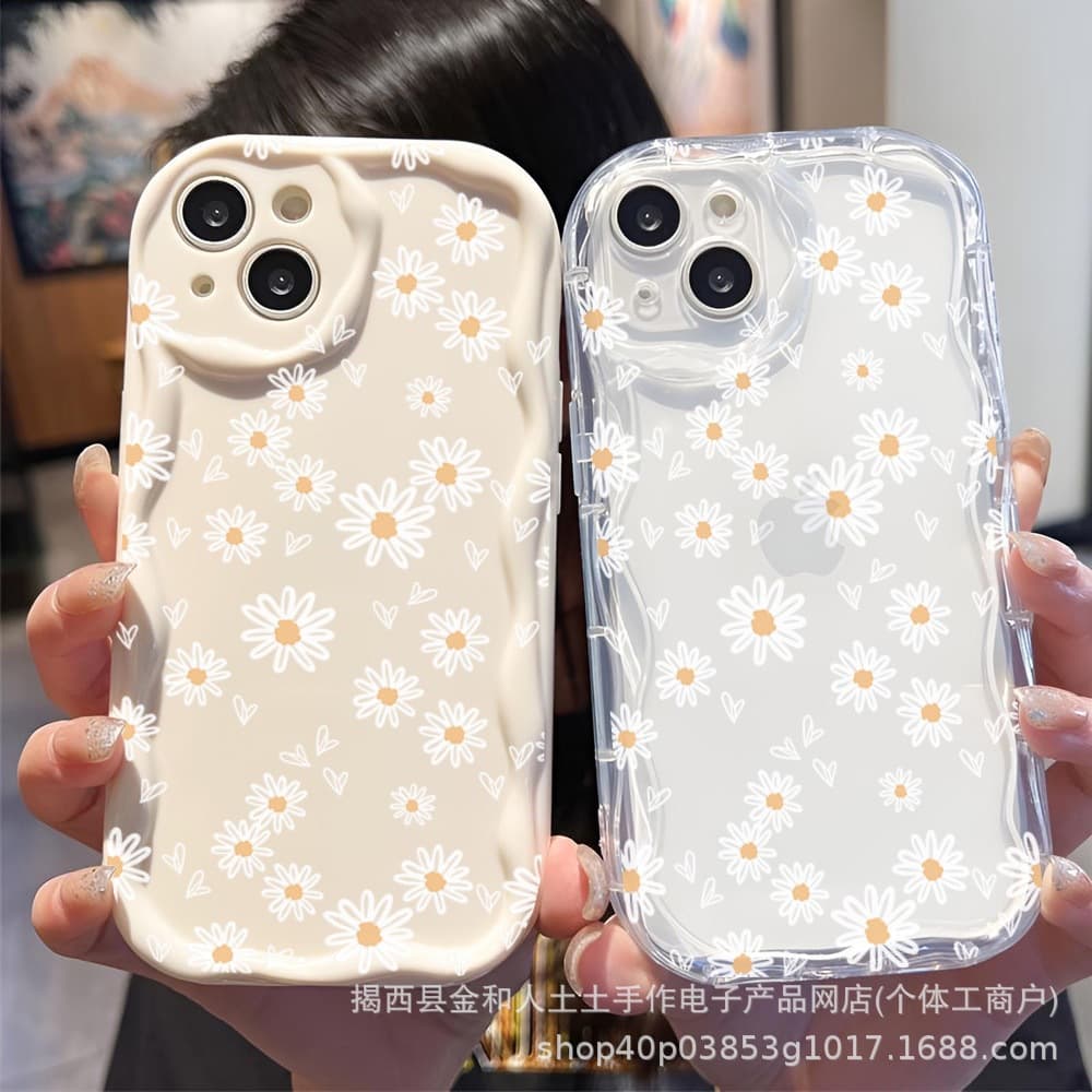 Daisy Pattern Case for iPhone 15 Pro Max, iPhone 11/12/13/14/16 Protective Cover, 7/8/XS Max