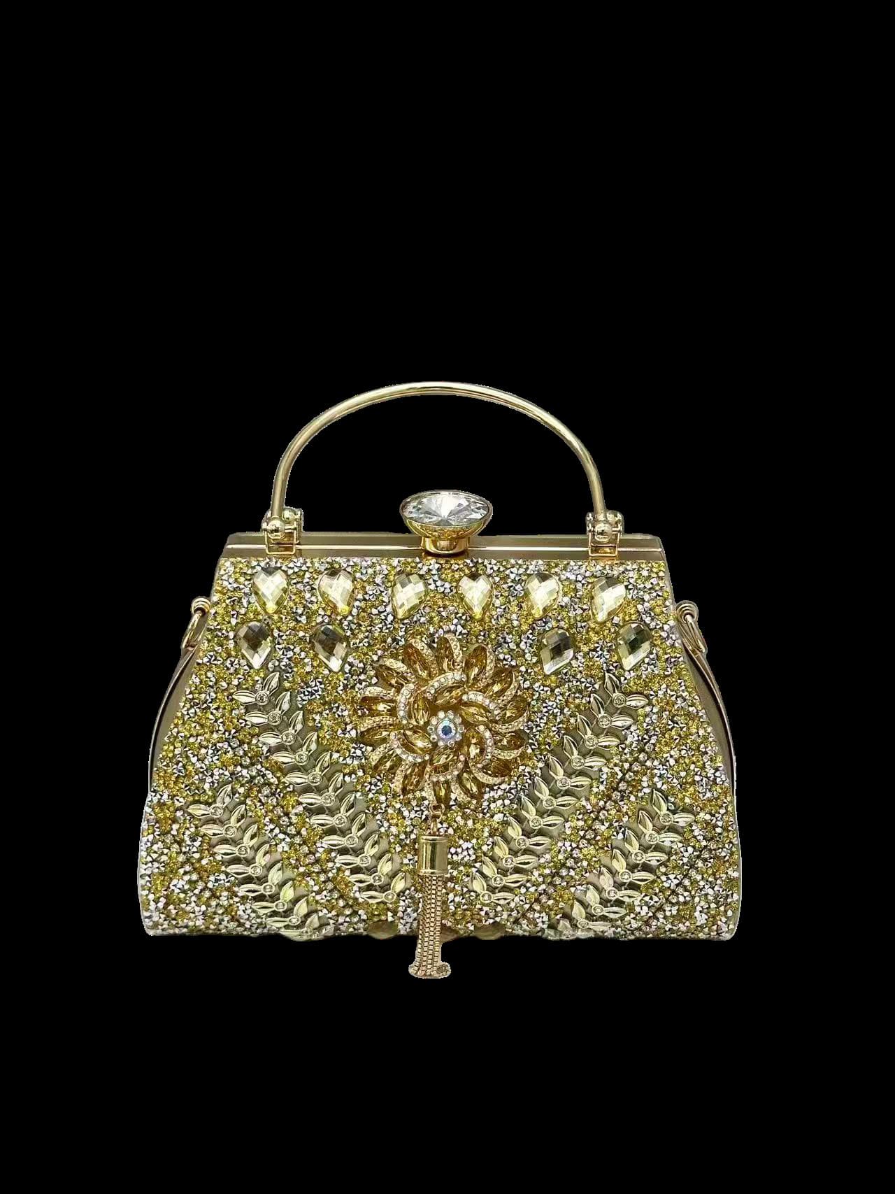 New Cross-Border Women's Bag Premium Socialite Rhinestone Handbag Large Capacity Shoulder Crossbody Evening Bag