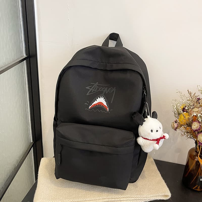 New high-looking simple Japanese large-capacity casual and versatile canvas backpack for middle and high school students, fashionable and comfortable