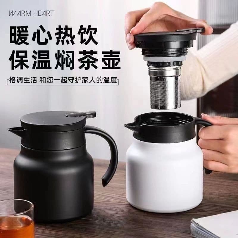 316 Stainless Steel Stewing Teapot for Home Use, Suitable for Aged White Tea, with Tea-Water Separation and Insulation, Large Capacity Teapot
