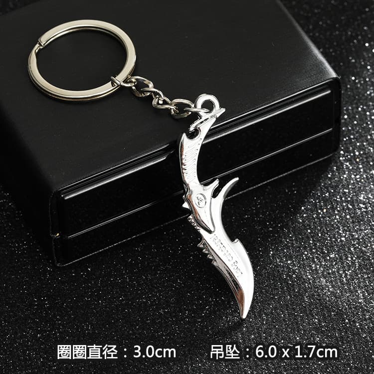 European and American Wolf Fang Cross Eagle Keychain for Men and Women Hip-Hop Bag Metal Airplane Pendant Keyring Charm