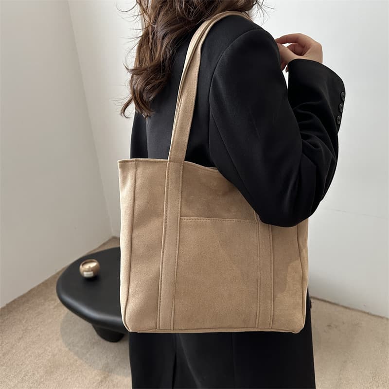 Large Capacity Handheld Canvas Bag Portable Tote Bag Student Artistic Single Shoulder Bag Blank Canvas Bag Lightweight