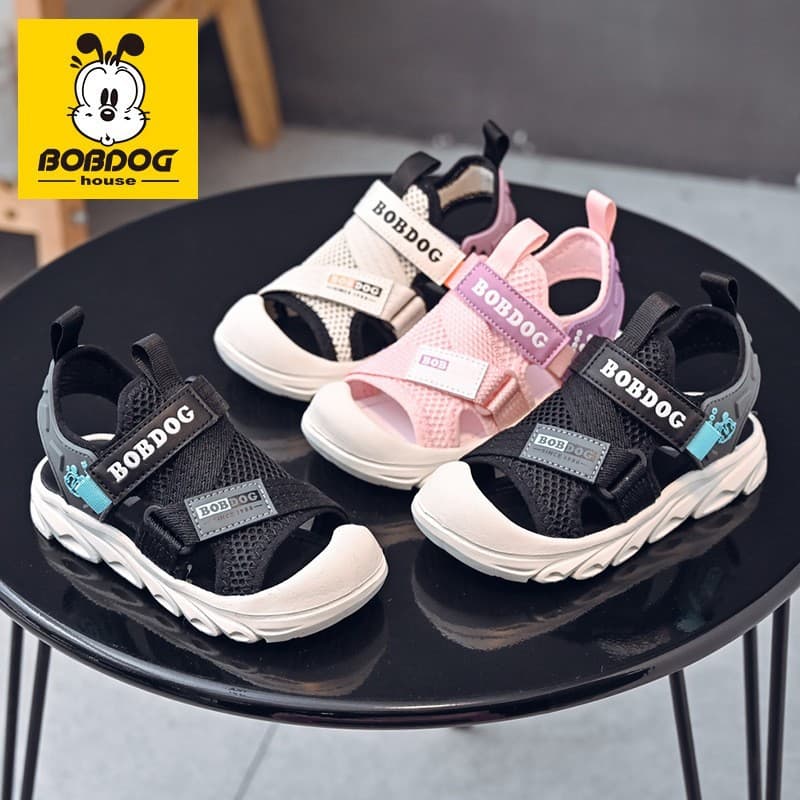Babudou 2024 Summer New Children's Sandals, Youth & Children Casual Non-Slip Slides, Boys & Girls Soft Sole Beach Shoes