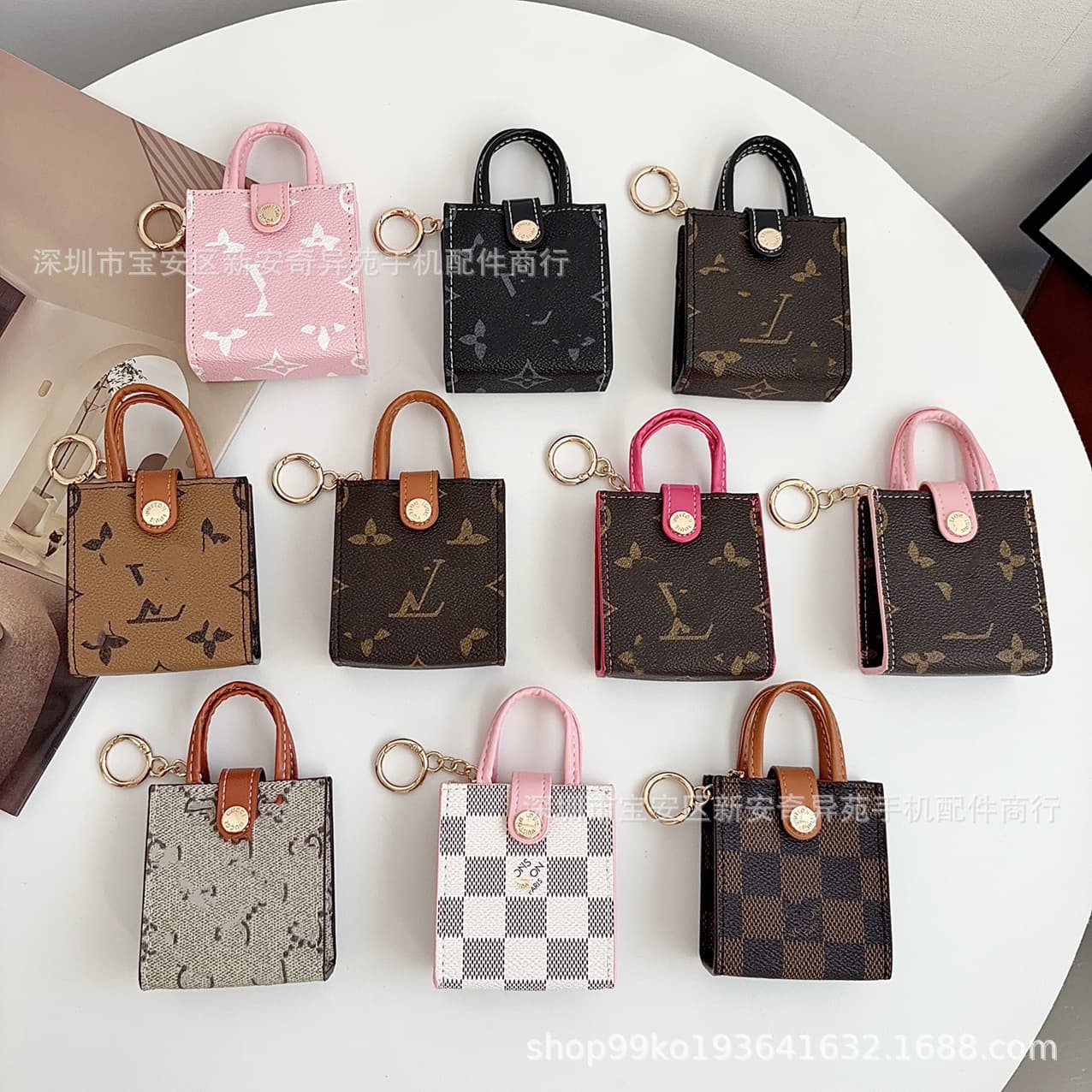 Innovative New Mini Bag Charm Compatible with AirPods 4 Apple Protective Case Bluetooth Earphone Key Pouch