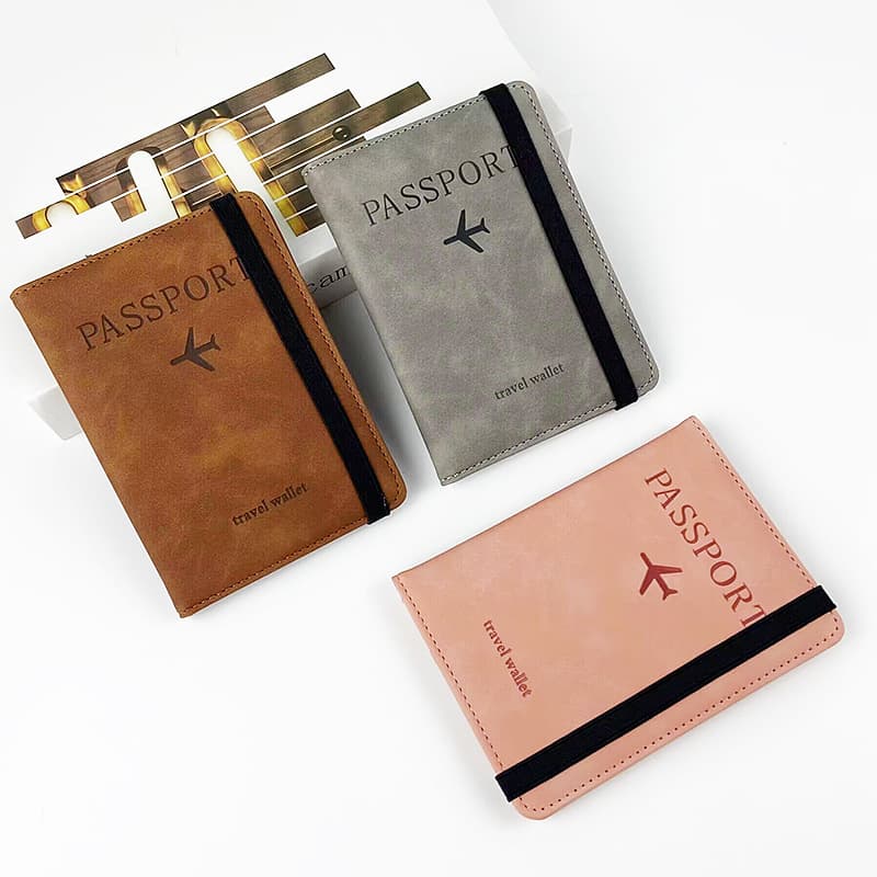 Cross-border Stock RFID Passport Holder Luggage Tag Document Passport Cover Boarding Pass Multi-functional Travel Passport Case Set