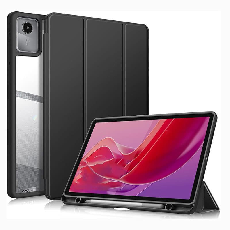 Compatible with 2025 Lenovo Xiaoxin 11-inch tri-fold acrylic tablet case with pen slot TB335