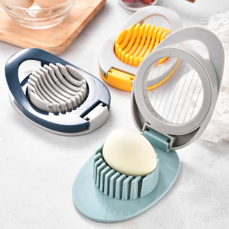 Manufacturer Direct Stainless Steel 304 Egg Slicer Plastic Egg Cutter Kitchen Tool For Perfectly Cutting Eggs Home Goods
