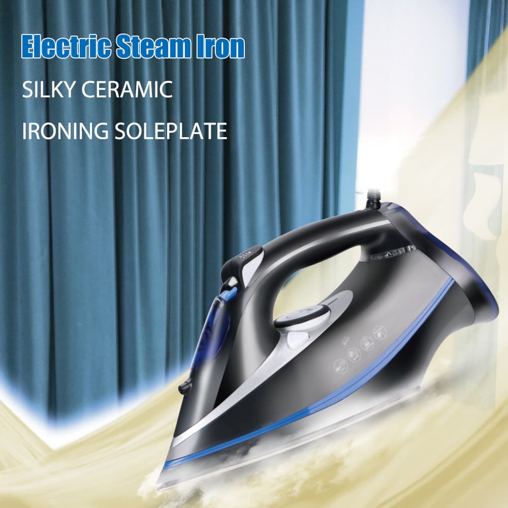 Cross-border EU Standard Ceramic Panel Steam Iron HG-1215 2600W Steam Iron