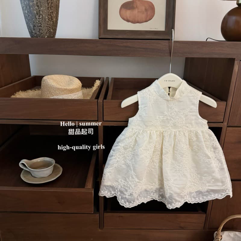 【Dessert Cheese】Original! Heavy Industry Baby Girl New Chinese Style Jacquard Big Bow Princess Dress