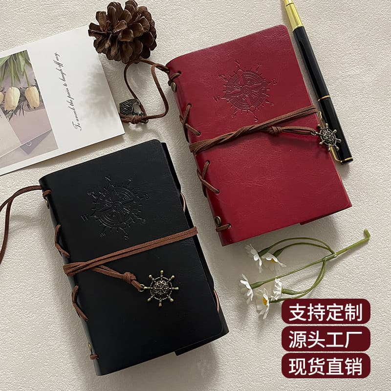Wholesale Vintage Journal Notebook Custom Amazon Portable Pirate Loose-leaf Notebook
