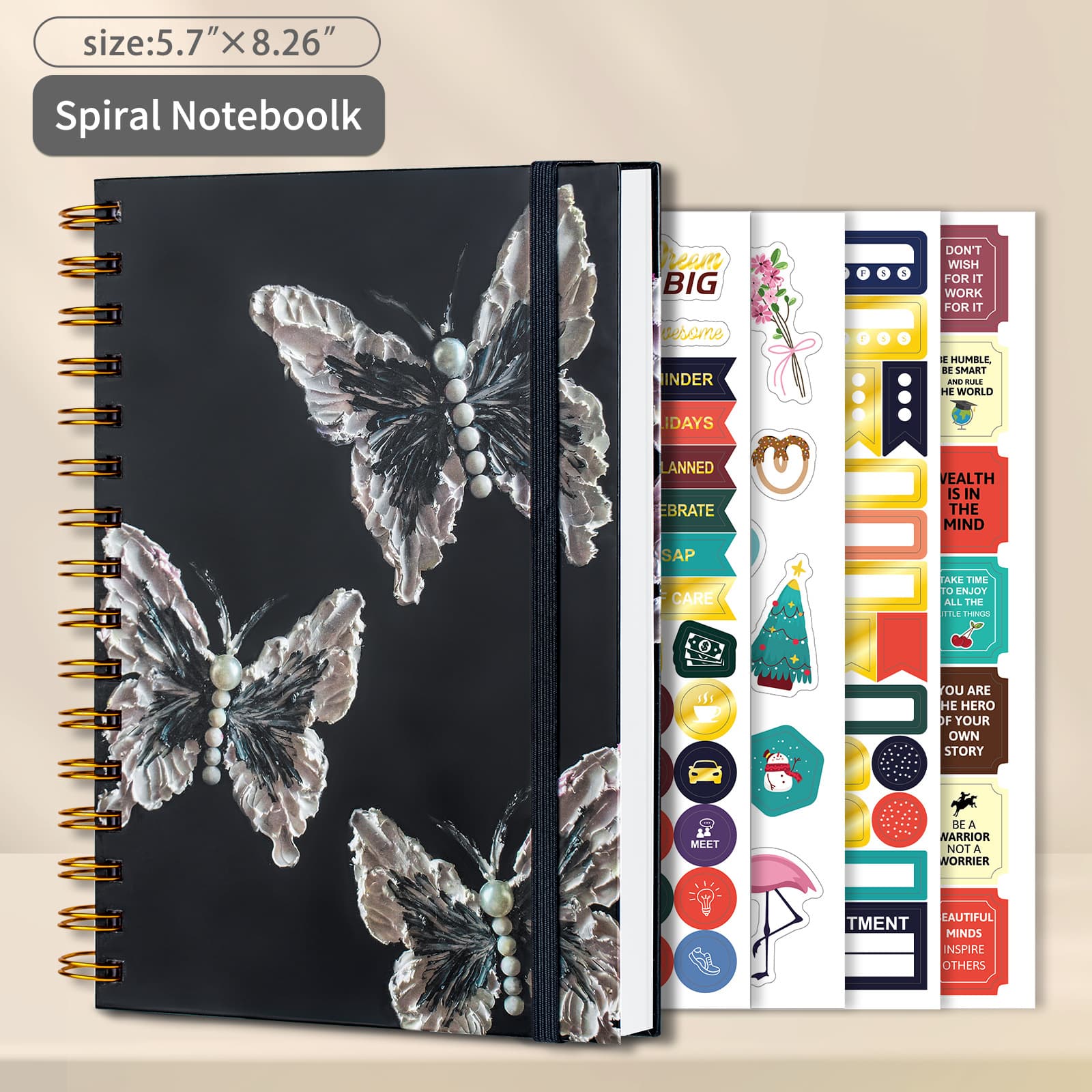 Cross-border coil notebook A5 high-looking notebook hard-sided loose-leaf notepad horizontal line diary thickened notebook wholesale