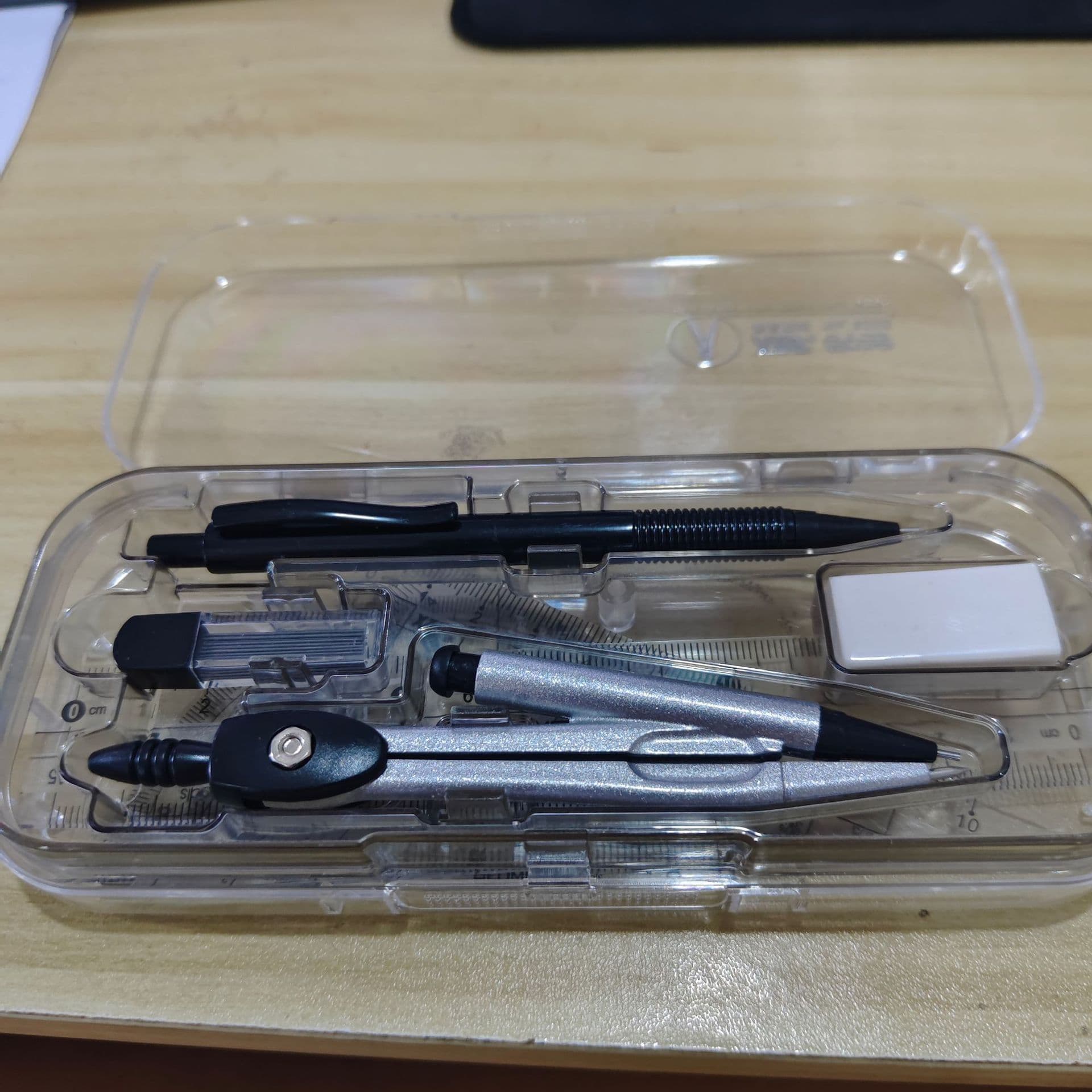Compass and Ruler Set for Students, Drawing Tools for Middle School Exams, Triangle Ruler and Straight Ruler for Elementary Students