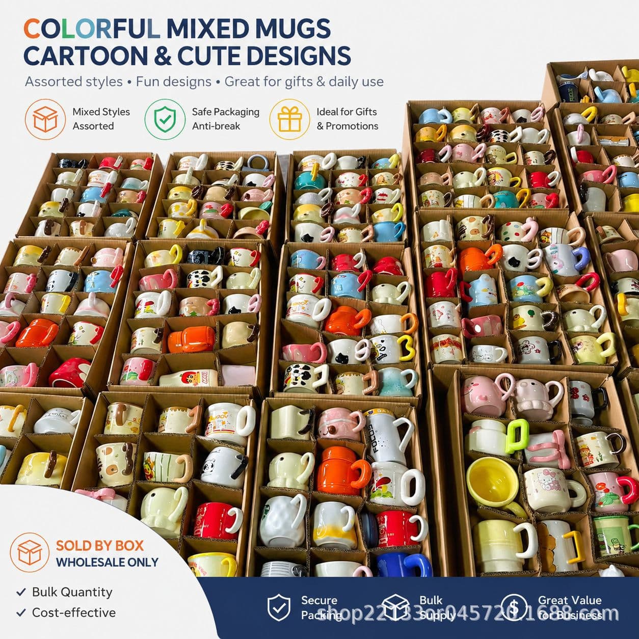 Cartoon Cute Mug for Home and Office Creative Water Cup Wholesale 60-Piece Full Case Grade 2 Mixed Assortment Office Cup