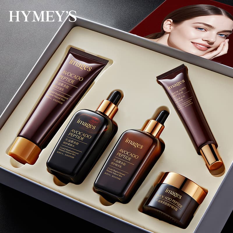 Image Beauty Multi-Peptide Protective Skincare Set with Small Brown Bottle Serum, Skincare Gift Set
