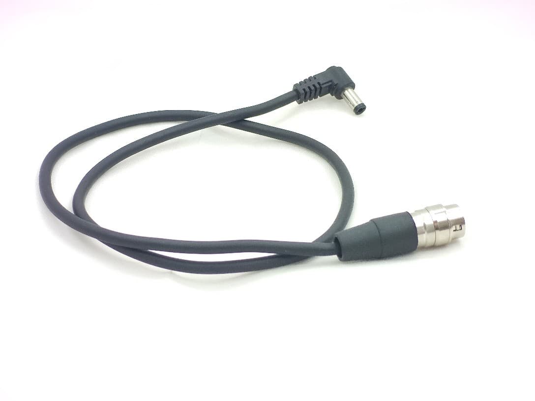 Hirose HRS 12-pin to DC 12V power cable, B4 2/3 lens Canon Fujitsu lens connection cable