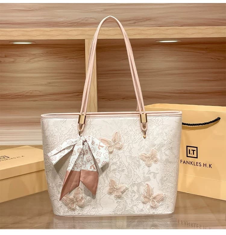 Lace Women's Bag New Style Premium Light Luxury Ladies Handbag Large Capacity Tote Bag Commuter Tote