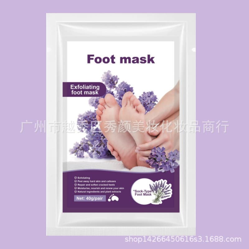 Cross-border all-English lavender foot mask moisturizing and anti-cracking exfoliating and dead skin care hand and foot masks