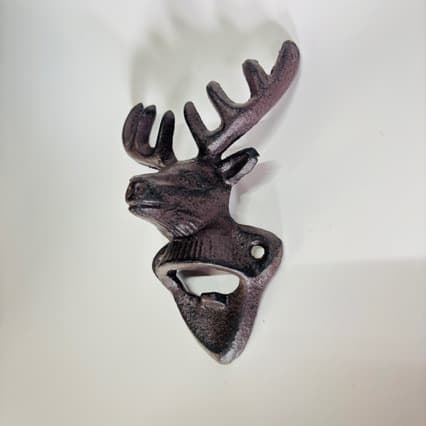 Iron Wall-Mounted Beer Bottle Opener Deer Head Wall Bottle Opener Retro Animal Restaurant Bar Home Decoration
