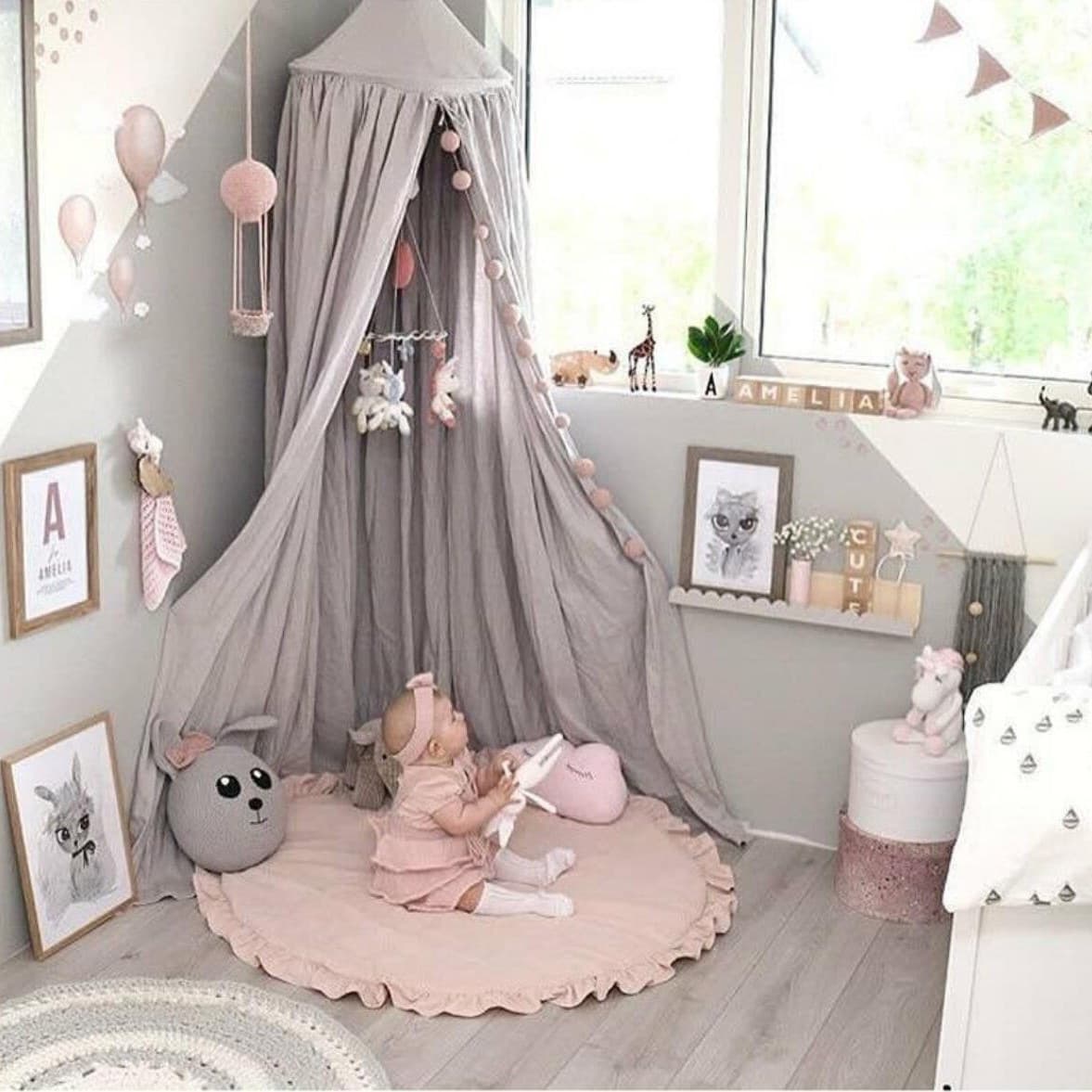 New Cross-Border Children's Play Mat with Ruffle Edge, Insulated Air Conditioning Blanket, Kids Room Anti-Collision Decorative Blanket