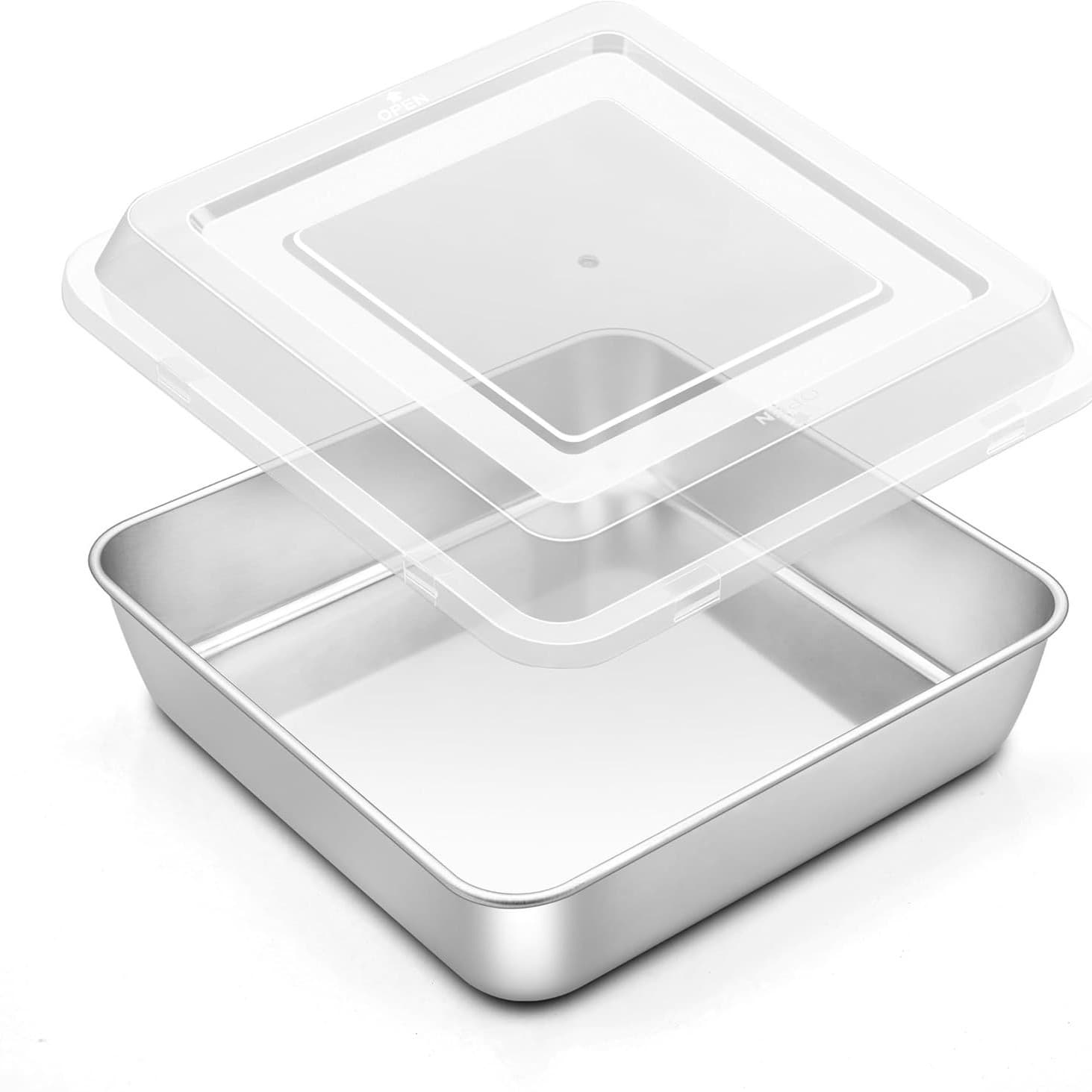 6 Inch 8 Inch 9 Inch Cake Pan Stainless Steel Round Cake Baking Pan Non-Toxic Healthy Baking Tool Dishwasher Safe