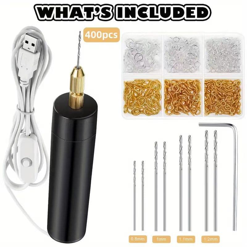 Cross-border Neutral Packaging DIY Mini Electric Drill USB Electric Drilling Machine Acrylic Wood Drilling with Chuck