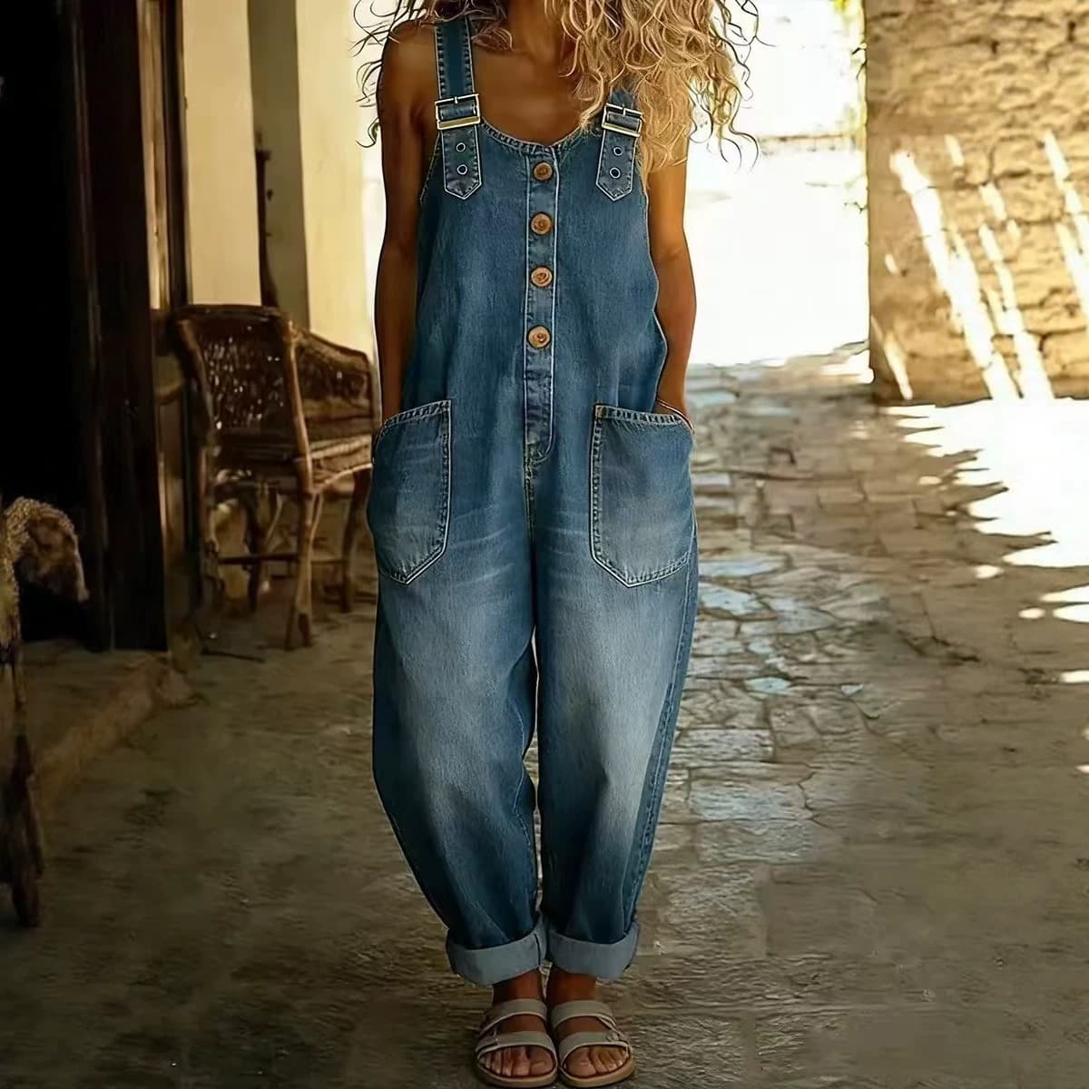 2026 Best-Selling New Summer Women's Denim Overalls Jumpsuit for Cross-Border E-commerce on Amazon and Independent Sites