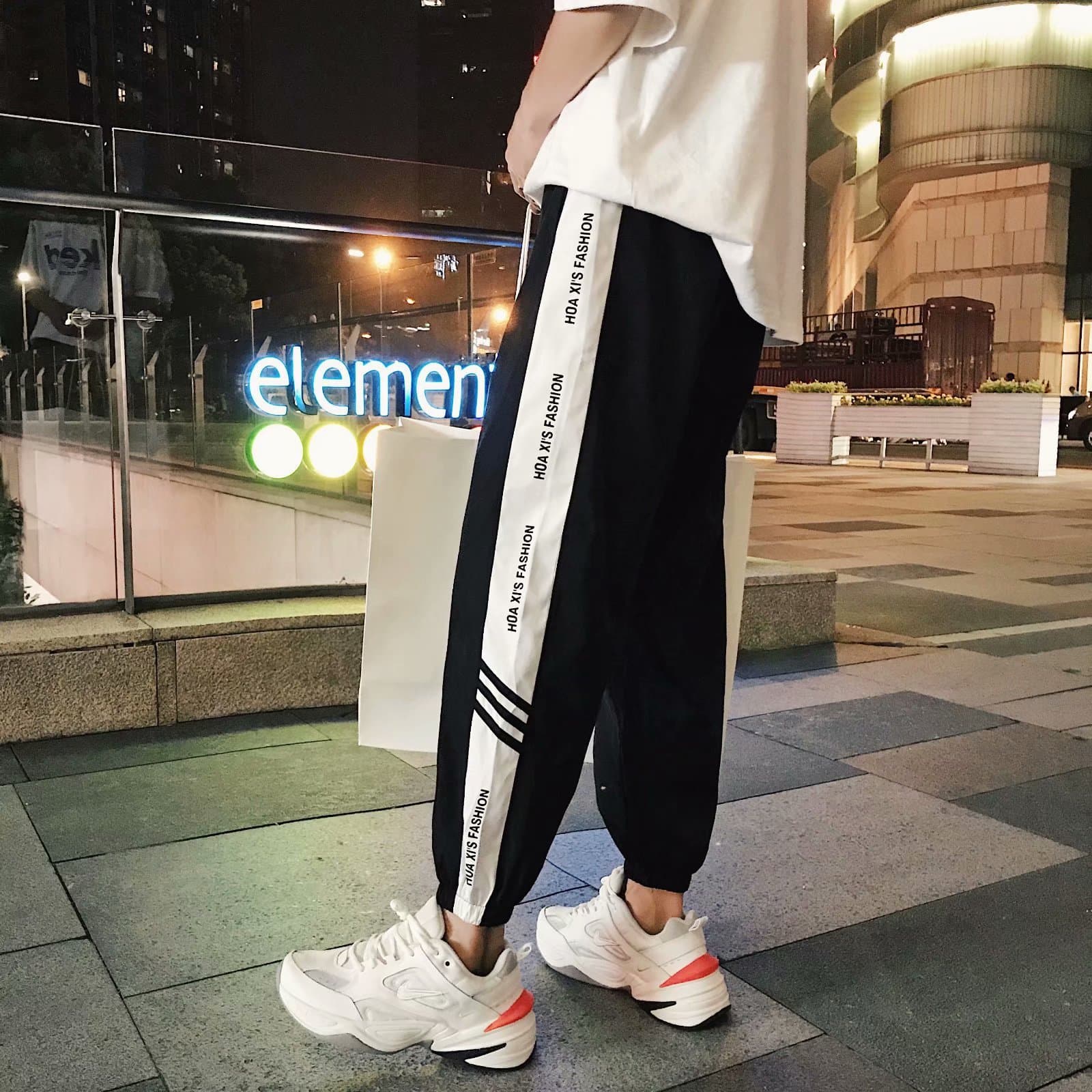 Hong Kong Style Hip-Hop Straight-Leg Loose Sweatpants, Trendy Brand Ins Versatile Casual Harajuku Style Pants, Men's Korean Fashion