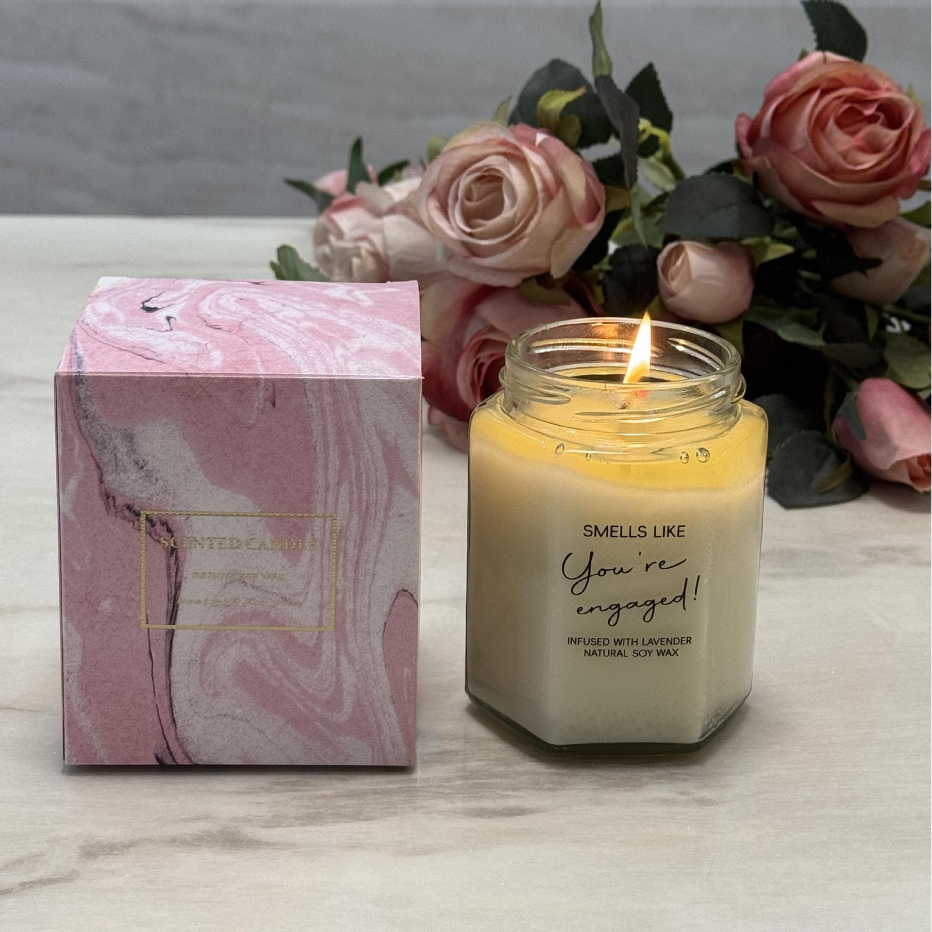 Engagement Gifts Lavender Scented Candles for Newly Engaged