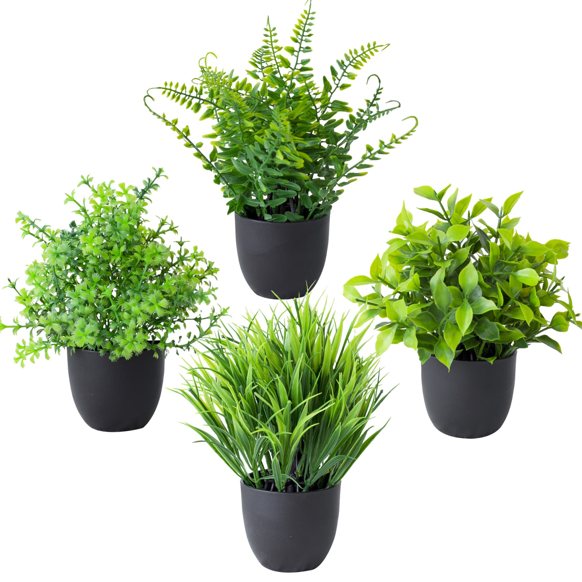 Cross-border hot selling artificial plants fake greenery indoor outdoor decoration plastic potted eucalyptus small potted plant