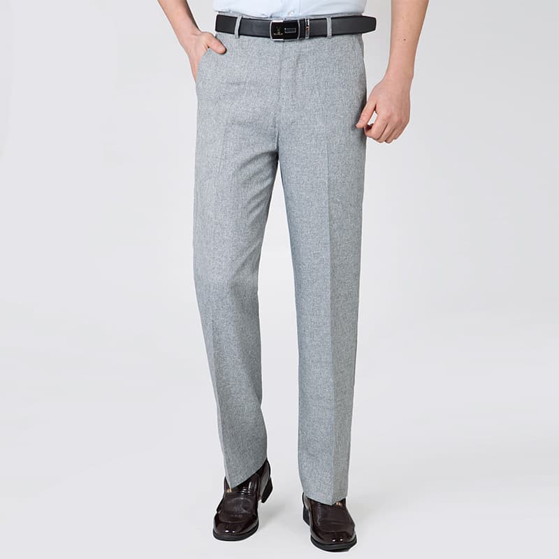 Source factory goods spring and summer cotton and linen casual pants for middle-aged men high-waisted straight loose trousers business linen men's pants