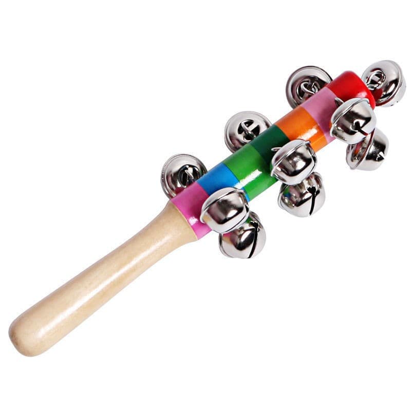 Colorful rattles for children baby soothing and educational rainbow hand rattles colorful one-word rattles infant early education teaching aids