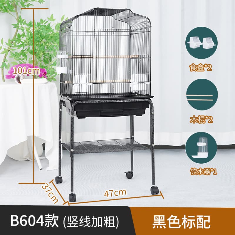 Chonglongdi Large Bird Cage Parrot Cage Extra-Large Villa for Myna, Budgerigar, Cockatiel, Lovebird, Breeding Cage B600