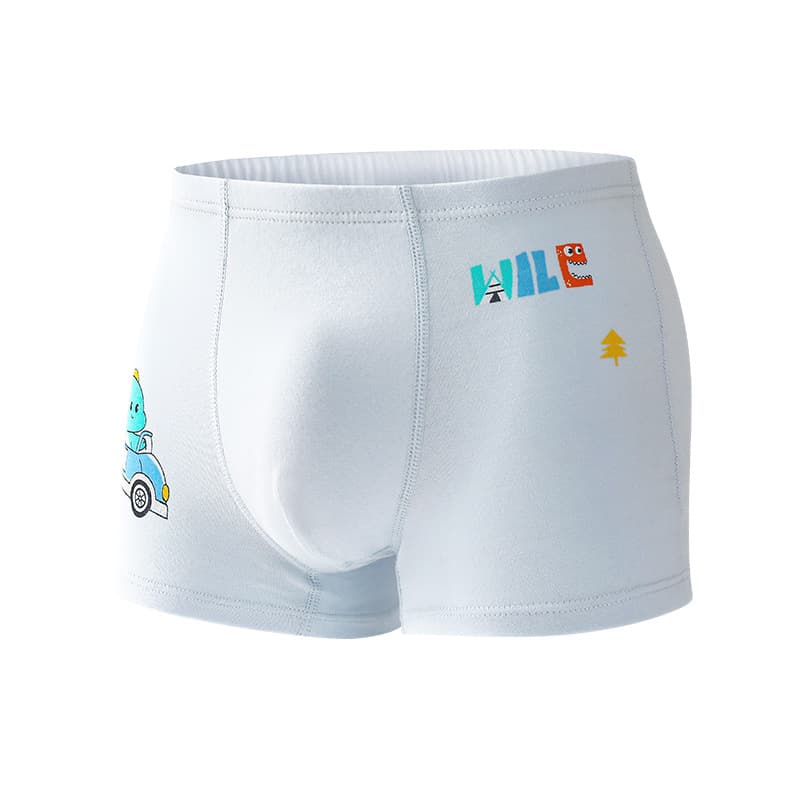 Boys' Cotton Briefs Class A Mid-Rise Breathable Antibacterial 7A Antimicrobial Shorts Boxer Briefs 4-Pack