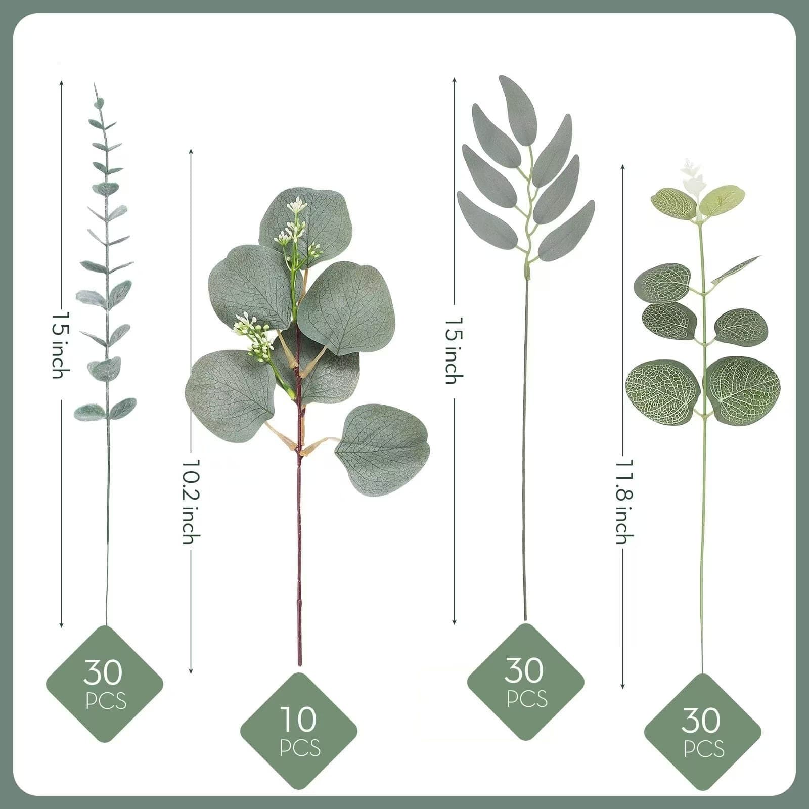 Eucalyptus Accessories Forest-style Floral Arrangement New Leaf Plant Wedding Artificial Foliage with Berries Wall Decor