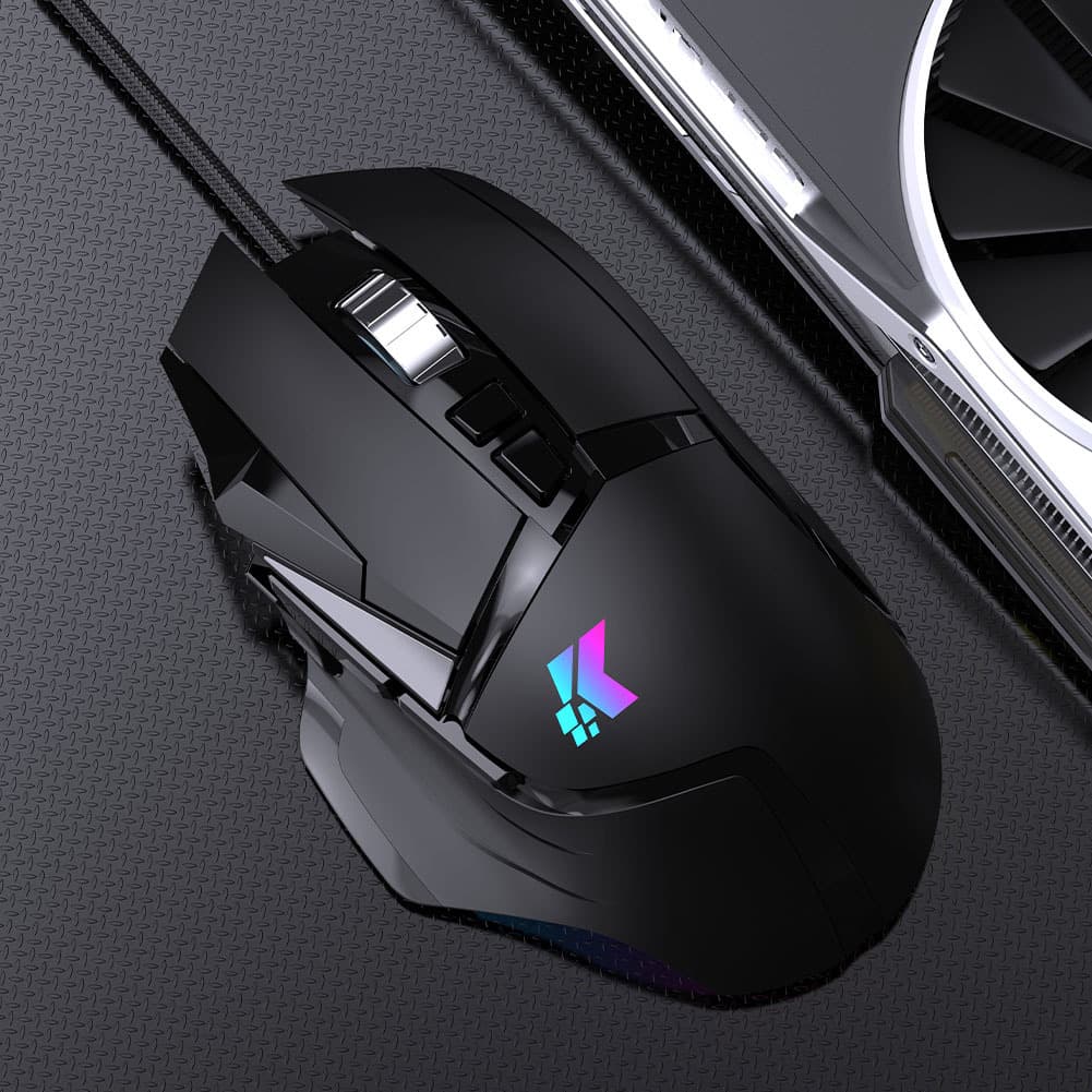 Ridangwu Gaming Wired Keyboard Dual-Mode Mouse with Macro Driver Kuangjue GK502 for Laptop/Desktop Office Use