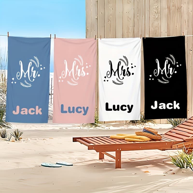 1 Pack Microfiber Beach Towel, Sports Quick-Dry Absorbent Bath Towel, Extra Large Towel, Essential for Beach Vacation