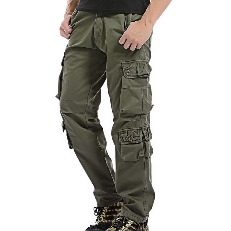 Amazon 2022 Fleece Lined Casual Thick Men's European and American Straight Loose Plus Size Work Trousers 028
