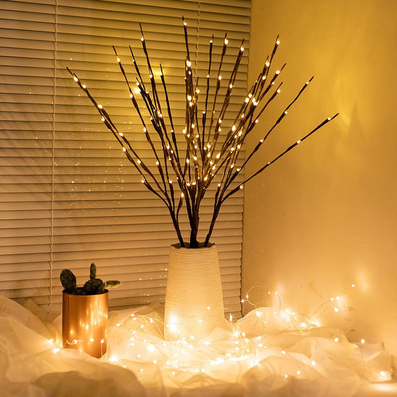 LED String Lights, Holiday Lights, Branch Lights, Phalaenopsis Branch Lights, Vase Maple Leaf Decorative String Lights, Ambient Lights, Decorative Lights